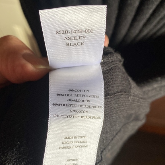 Rails NWT Ashley Vneck Black Cotton Blend Wide Ribbed Knit Dress size medium - Picture 12 of 14